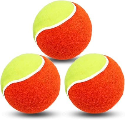 Tennis Balls Bulk Orange Yellow Color Low Compression  – Advanced Training, Practice & Pet Play | Durable Rubber & Felt