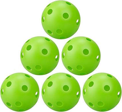 Pickleball-X Performance 6 Holes Green Balls – Tournament Grade, Durable One-Piece Construction