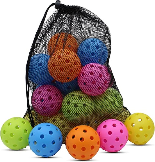 Pickleball-X Performance 40 drilled Holes Yellow Balls – Tournament Grade, Durable One-Piece Construction