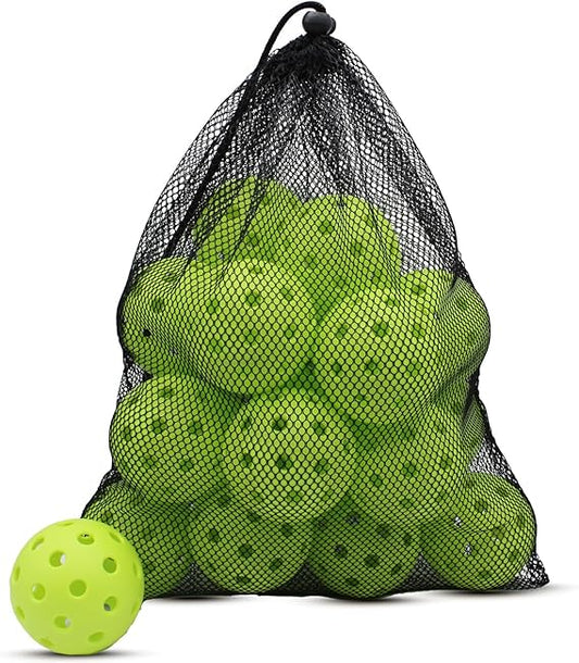 Pickleball-Performance 40 drilled Holes Yellow Balls – Tournament Grade,Durable One-Piece Construction