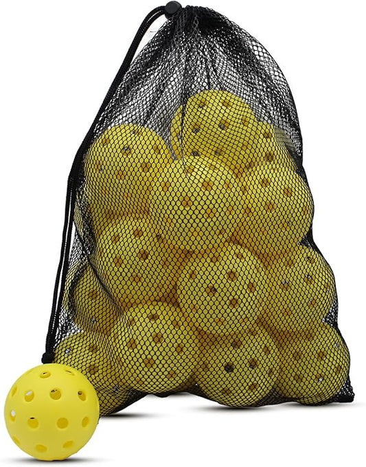 Pickleball-Performance 40 drilled Holes Yellow Balls – Tournament Grade,Durable One-Piece Construction