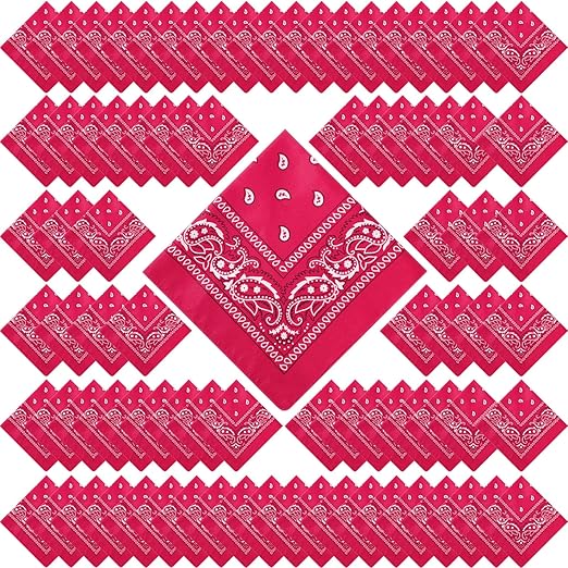 Paisley Scarf Unisex Multicolor Bandana – 100% Cotton Headband for Men & Women, 22"x22"