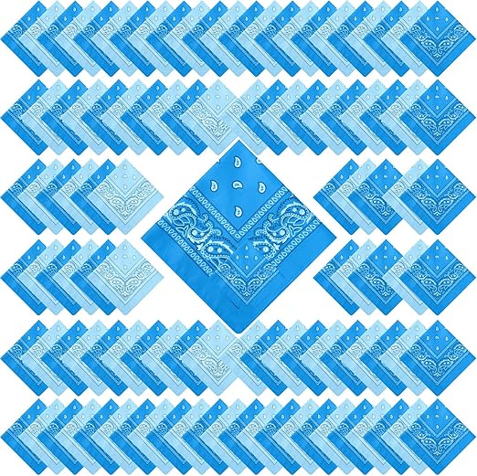 Paisley Unisex Scarf Multicolor Bandana – 100% Cotton Headband for Men & Women, 22"x22"