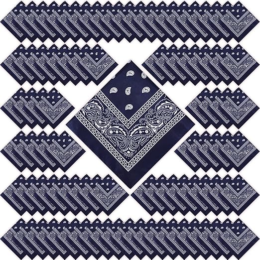 Paisley Unisex Scarf Multicolor Bandana – 100% Cotton Headband for Men & Women, 22"x22"