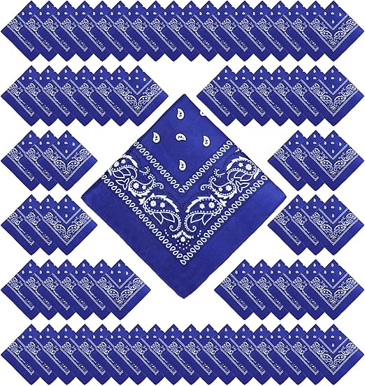 Paisley Unisex Scarf Multicolor Bandana – 100% Cotton Headband for Men & Women, 22"x22"