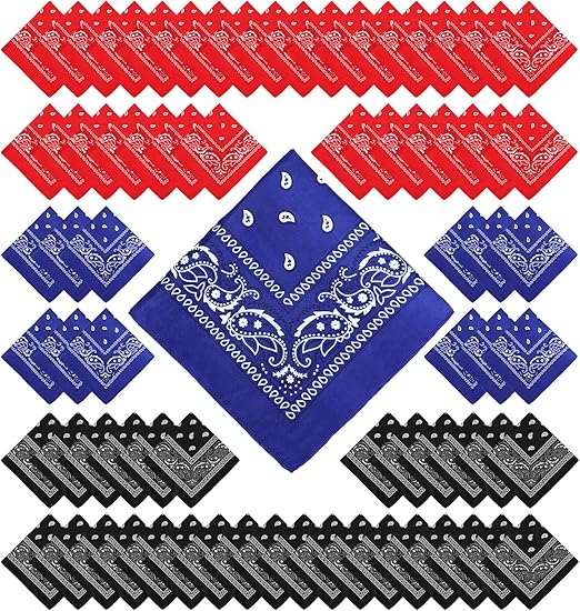 Paisley Unisex Scarf Multicolor Bandana – 100% Cotton Headband for Men & Women, 22"x22"