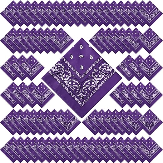 Paisley Unisex Scarf Multicolor Bandana – 100% Cotton Headband for Men & Women, 22"x22"