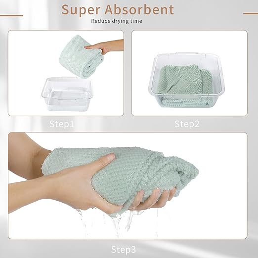 LBB SUPPLY Wholsale  Microfiber Hair OFF White Towel – Quick Drying, Soft, Frizz Control for All Hair Types