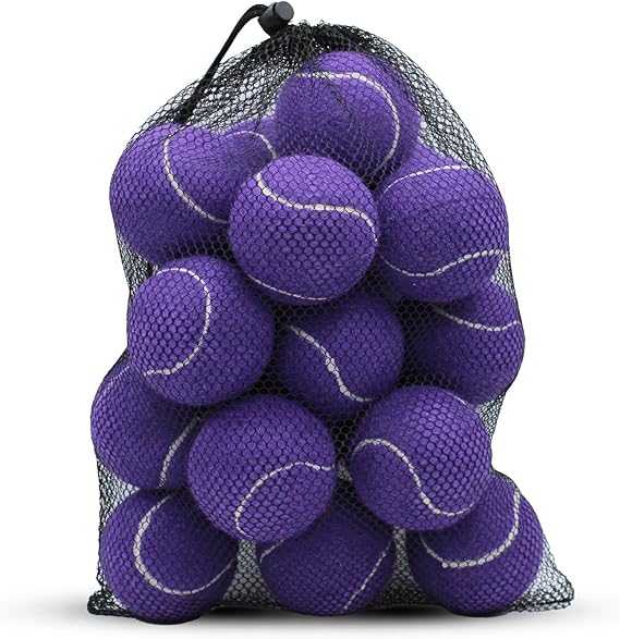 Tennis Balls Bulk Blue Color Low Compression  –Beginners Training Practicing  & Pet Play | Durable Rubber & Felt