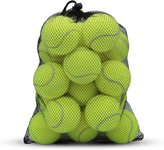 Tennis Balls Bulk Yellow Color Low Compression  –Beginners Training Practicing  & Pet Play | Durable Rubber & Felt