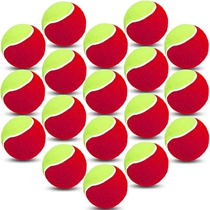 Tennis Balls Bulk Red yellow  Color Low Compression  – Advanced Training, Practice & Pet Play | Durable Rubber & Felt