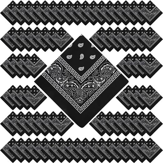 Paisley Unisex Scarf Multicolor Bandana – 100% Cotton Headband for Men & Women, 22"x22"