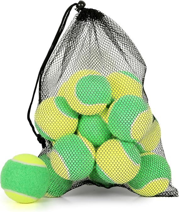 Tennis Balls Bulk Multi Color Low Compression – Advanced Training Practice & Pet Play | Durable Rubber & Felt