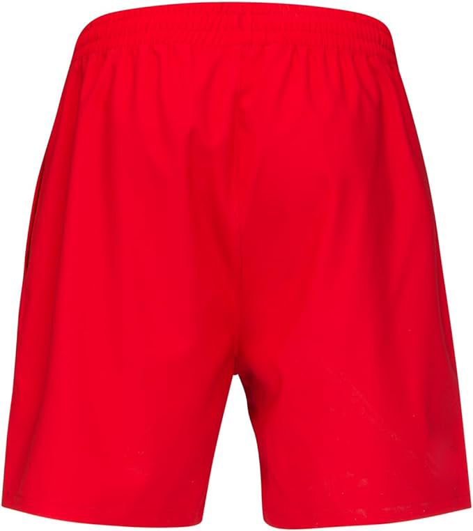 Men’s Power Tennis Red Shorts  Quick Dry Stretch Athletic Shorts with Pockets