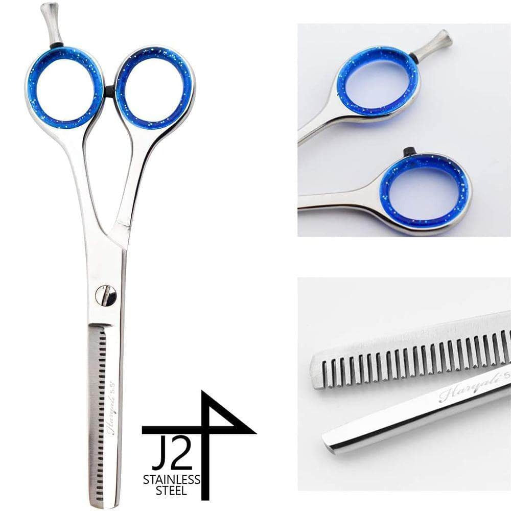 LBB SUPPLY – Thinning Cutting Scissors | 5.5” Barber Hair Texturing Shears | Stainless Steel Hairdressing Scissors