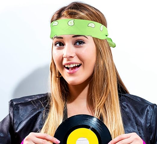 Paisley Bandana  Unisex Multicolor Scarf – 100% Cotton Headband for Men & Women, 22"x22"