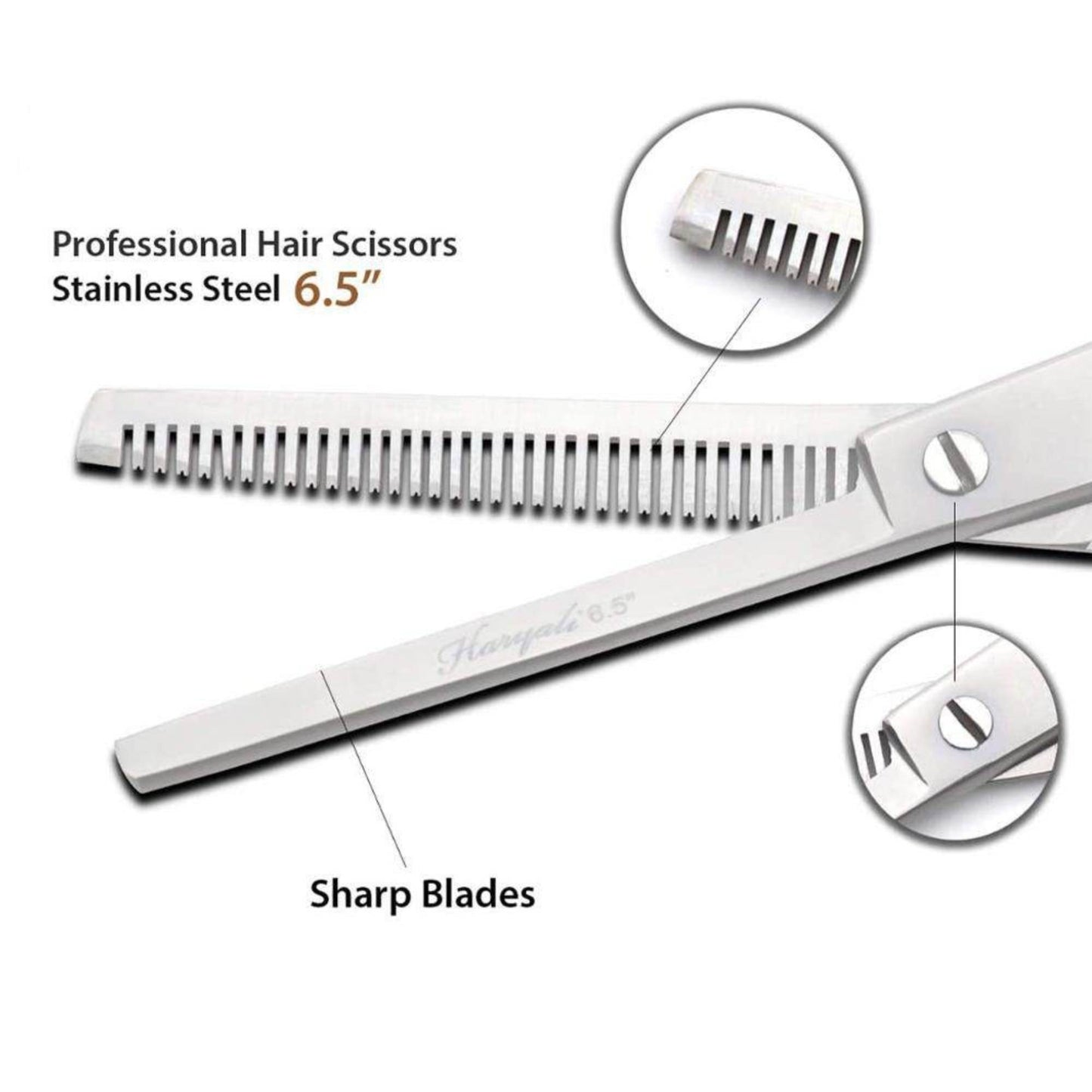 LBB SUPPLY – 6.5” Hair Thinning Scissors | Barber Hairdressing Texturizing Shears | Stainless Steel Precision Cutting Scissor