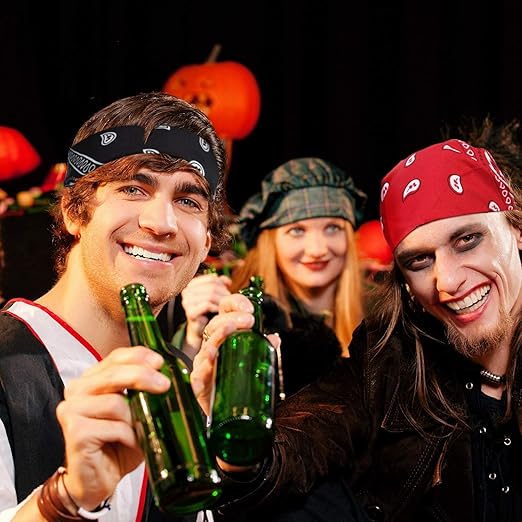 Paisley Bandana Multicolor Unisex Scarf – 100% Cotton Headband for Men & Women, 22"x22"