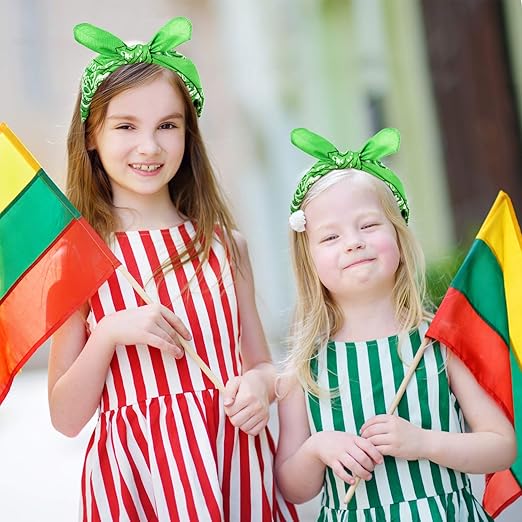 Paisley Bandana  Unisex Green Scarf – 100% Cotton Headband for Men & Women, 22"x22"