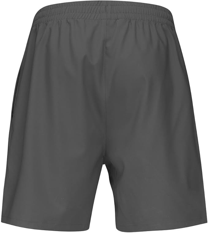 Men’s Power Tennis Gray Shorts  Quick Dry Stretch Athletic Shorts with Pockets