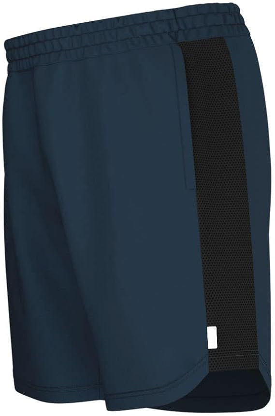 Men’s Power Tennis Navy , Orange & White Shorts  Quick Dry Stretch Athletic Shorts with Pockets