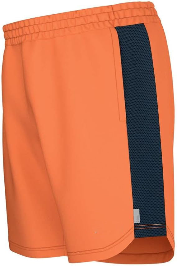 Men’s Power Tennis Navy , Orange & White Shorts  Quick Dry Stretch Athletic Shorts with Pockets