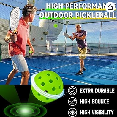 Pickleball-X Performance 40 Holes Green Balls – Tournament Grade, Durable One-Piece Construction