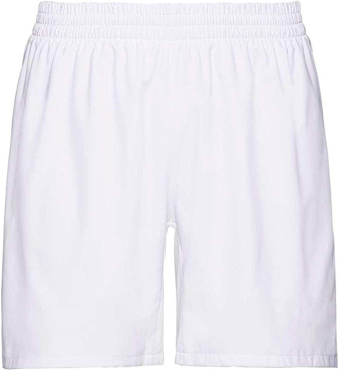 Men’s Power Tennis White Shorts  Quick Dry Stretch Athletic Shorts with Pockets