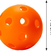 Pickleball-X Performance 4 Pcs Holes Orange Balls – Tournament Grade, Durable One-Piece Construction