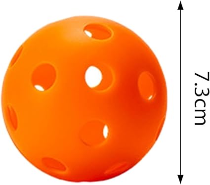 Pickleball-X Performance 6Pcs Holes Orange Balls – Tournament Grade, Durable One-Piece Construction