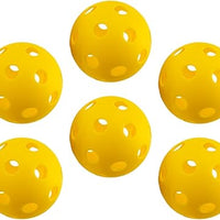 Pickleball-X Performance 6 Pcs Holes Yellow Balls – Tournament Grade, Durable One-Piece Construction