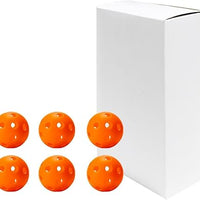 Pickleball-X Performance 6Pcs Holes Orange Balls – Tournament Grade, Durable One-Piece Construction