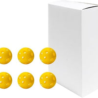 Pickleball-X Performance 6 Pcs Holes Yellow Balls – Tournament Grade, Durable One-Piece Construction