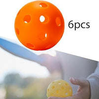 Pickleball-X Performance 6Pcs Holes Orange Balls – Tournament Grade, Durable One-Piece Construction