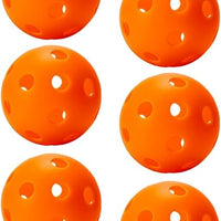 Pickleball-X Performance 6Pcs Holes Orange Balls – Tournament Grade, Durable One-Piece Construction