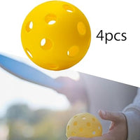 Pickleball-X Performance 4 Pcs Holes Yellow Balls – Tournament Grade, Durable One-Piece Construction