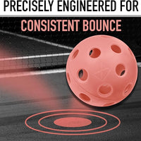 Pickleball-X Performance 12 Pcs Holes Pink / Tiffany Balls – Tournament Grade, Durable One-Piece Construction