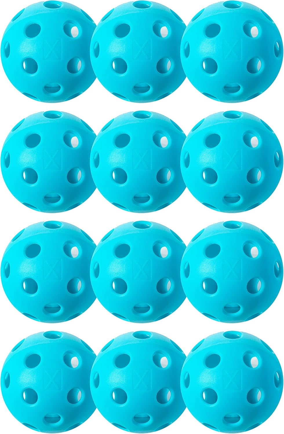 Pickleball-X Performance 12 Pcs Holes Pink / Tiffany Balls – Tournament Grade, Durable One-Piece Construction