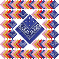 Paisley Scarf Unisex Multicolor Bandana – 100% Cotton Headband for Men & Women, 22"x22"