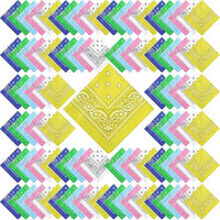 Paisley Unisex Scarf Multicolor Bandana – 100% Cotton Headband for Men & Women, 22"x22"