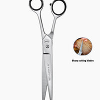 Professional Stainless Steel 8.5" Hair Cutting Barber Scissors with Finger Rest by BRS German
