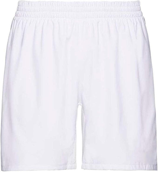 Men’s Power Tennis White Shorts  Quick Dry Stretch Athletic Shorts with Pockets