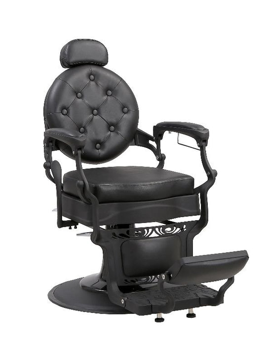 LBB SUPPLY Vintage Full Black Barber Chair – Premium Reclining Salon Chair
