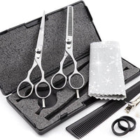 Professional 6" Hairdressing Barber Scissors Set – Stainless Steel Thinning Shears & Cutting Kit