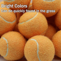 Tennis Balls Bulk Orange Color Low Compression  –Beginners Training Practicing  & Pet Play | Durable Rubber & Felt