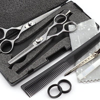 Professional 6" Hairdressing Barber Scissors Set – Stainless Steel Thinning Shears & Cutting Kit