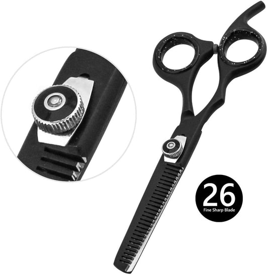 Hairdressing Scissors Set | 6.5” Hair Cutting & Thinning Shears | Barber Hairdresser Scissor
