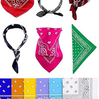 Paisley Bandana Multicolor Unisex Scarf – 100% Cotton Headband for Men & Women, 22"x22"