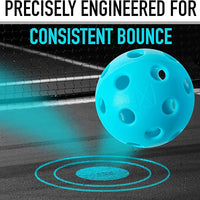 Pickleball-X Performance 12 Pcs Holes Pink / Tiffany Balls – Tournament Grade, Durable One-Piece Construction