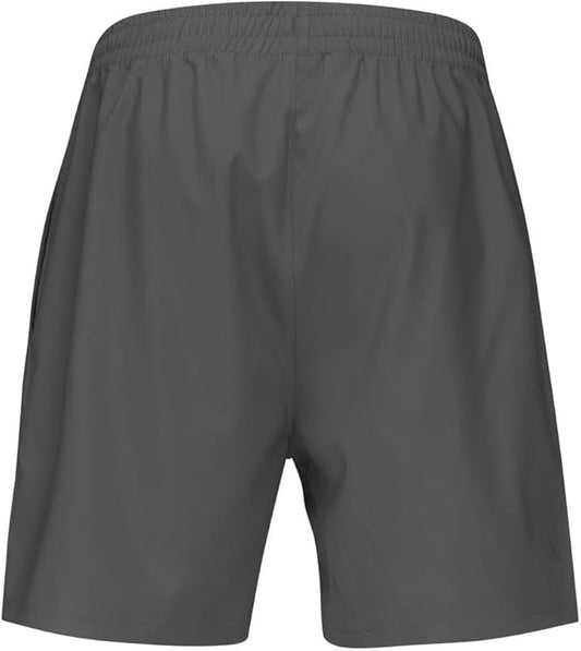 Men’s Power Tennis Gray Shorts  Quick Dry Stretch Athletic Shorts with Pockets